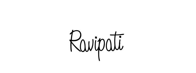 Use a signature maker to create a handwritten signature online. With this signature software, you can design (Angelique-Rose-font-FFP) your own signature for name Ravipati. Ravipati signature style 5 images and pictures png