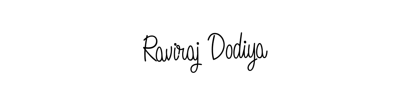 Create a beautiful signature design for name Raviraj Dodiya. With this signature (Angelique-Rose-font-FFP) fonts, you can make a handwritten signature for free. Raviraj Dodiya signature style 5 images and pictures png