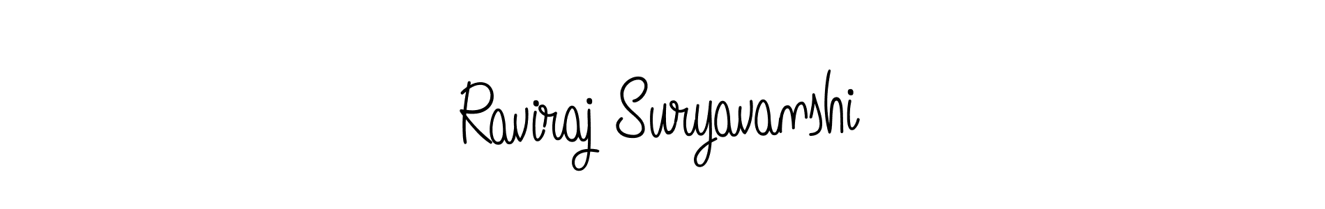 Create a beautiful signature design for name Raviraj Suryavanshi. With this signature (Angelique-Rose-font-FFP) fonts, you can make a handwritten signature for free. Raviraj Suryavanshi signature style 5 images and pictures png