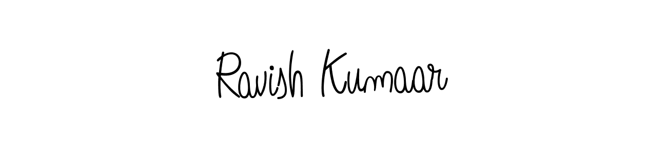 Use a signature maker to create a handwritten signature online. With this signature software, you can design (Angelique-Rose-font-FFP) your own signature for name Ravish Kumaar. Ravish Kumaar signature style 5 images and pictures png
