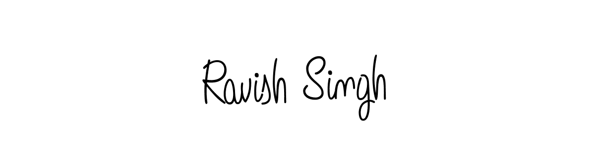 Use a signature maker to create a handwritten signature online. With this signature software, you can design (Angelique-Rose-font-FFP) your own signature for name Ravish Singh. Ravish Singh signature style 5 images and pictures png