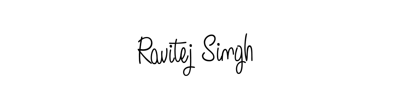 The best way (Angelique-Rose-font-FFP) to make a short signature is to pick only two or three words in your name. The name Ravitej Singh include a total of six letters. For converting this name. Ravitej Singh signature style 5 images and pictures png