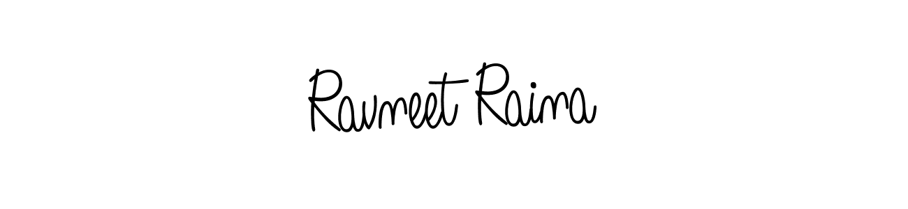 Design your own signature with our free online signature maker. With this signature software, you can create a handwritten (Angelique-Rose-font-FFP) signature for name Ravneet Raina. Ravneet Raina signature style 5 images and pictures png