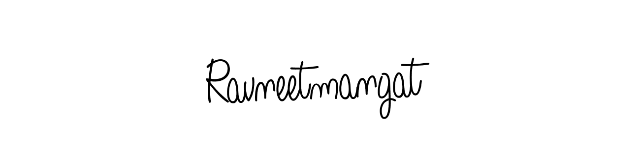 You should practise on your own different ways (Angelique-Rose-font-FFP) to write your name (Ravneetmangat) in signature. don't let someone else do it for you. Ravneetmangat signature style 5 images and pictures png