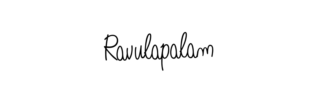 Design your own signature with our free online signature maker. With this signature software, you can create a handwritten (Angelique-Rose-font-FFP) signature for name Ravulapalam. Ravulapalam signature style 5 images and pictures png
