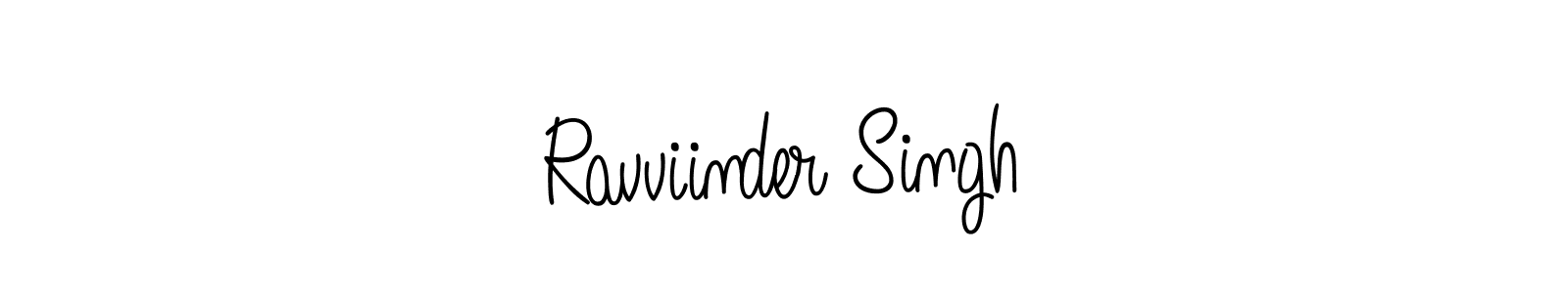 How to make Ravviinder Singh name signature. Use Angelique-Rose-font-FFP style for creating short signs online. This is the latest handwritten sign. Ravviinder Singh signature style 5 images and pictures png