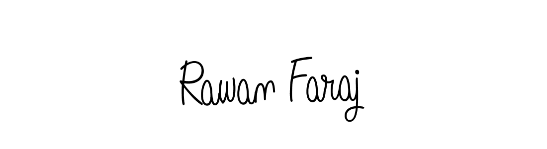 Create a beautiful signature design for name Rawan Faraj. With this signature (Angelique-Rose-font-FFP) fonts, you can make a handwritten signature for free. Rawan Faraj signature style 5 images and pictures png