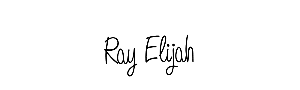 Use a signature maker to create a handwritten signature online. With this signature software, you can design (Angelique-Rose-font-FFP) your own signature for name Ray Elijah. Ray Elijah signature style 5 images and pictures png