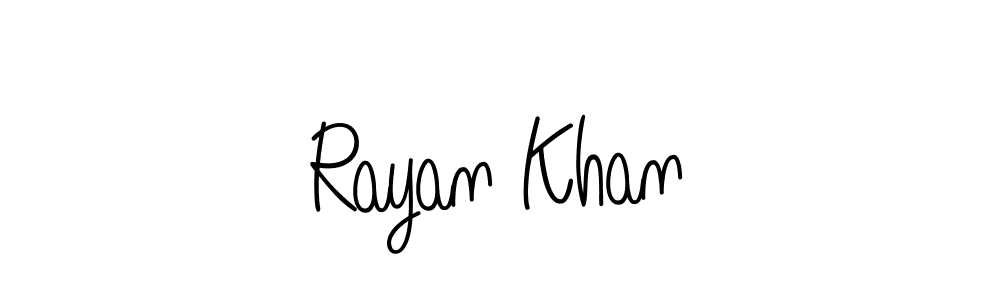 Create a beautiful signature design for name Rayan Khan. With this signature (Angelique-Rose-font-FFP) fonts, you can make a handwritten signature for free. Rayan Khan signature style 5 images and pictures png