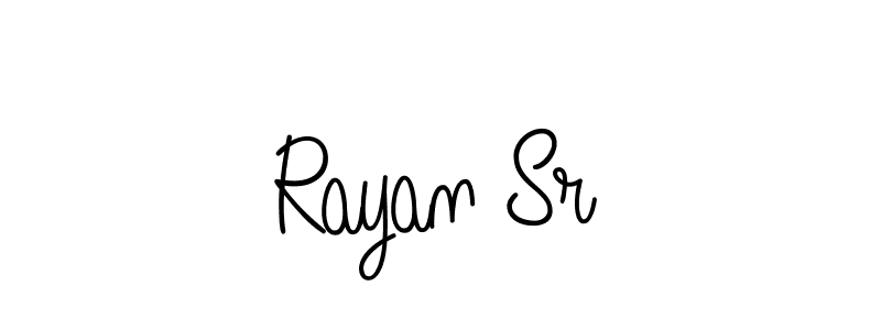 How to Draw Rayan Sr signature style? Angelique-Rose-font-FFP is a latest design signature styles for name Rayan Sr. Rayan Sr signature style 5 images and pictures png