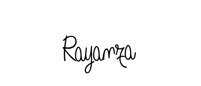 Use a signature maker to create a handwritten signature online. With this signature software, you can design (Angelique-Rose-font-FFP) your own signature for name Rayanza. Rayanza signature style 5 images and pictures png