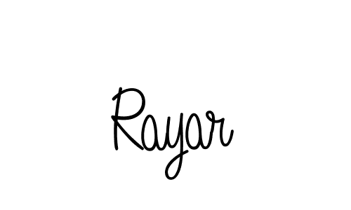 Design your own signature with our free online signature maker. With this signature software, you can create a handwritten (Angelique-Rose-font-FFP) signature for name Rayar. Rayar signature style 5 images and pictures png
