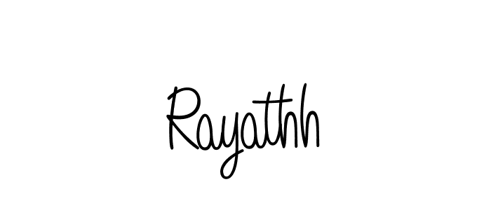 Use a signature maker to create a handwritten signature online. With this signature software, you can design (Angelique-Rose-font-FFP) your own signature for name Rayathh. Rayathh signature style 5 images and pictures png