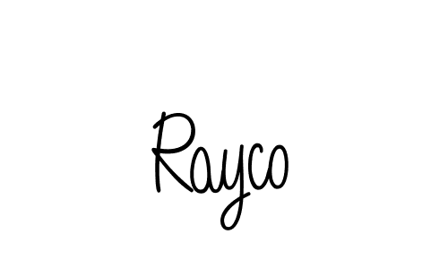 Create a beautiful signature design for name Rayco. With this signature (Angelique-Rose-font-FFP) fonts, you can make a handwritten signature for free. Rayco signature style 5 images and pictures png
