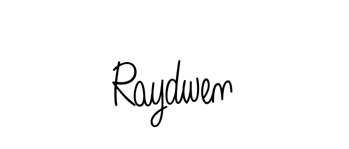 You should practise on your own different ways (Angelique-Rose-font-FFP) to write your name (Raydwen) in signature. don't let someone else do it for you. Raydwen signature style 5 images and pictures png