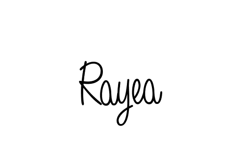 Make a beautiful signature design for name Rayea. With this signature (Angelique-Rose-font-FFP) style, you can create a handwritten signature for free. Rayea signature style 5 images and pictures png