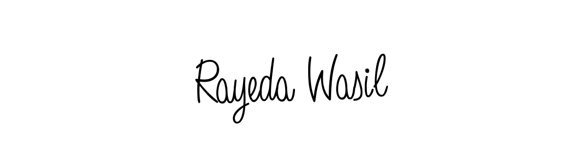 Use a signature maker to create a handwritten signature online. With this signature software, you can design (Angelique-Rose-font-FFP) your own signature for name Rayeda Wasil. Rayeda Wasil signature style 5 images and pictures png
