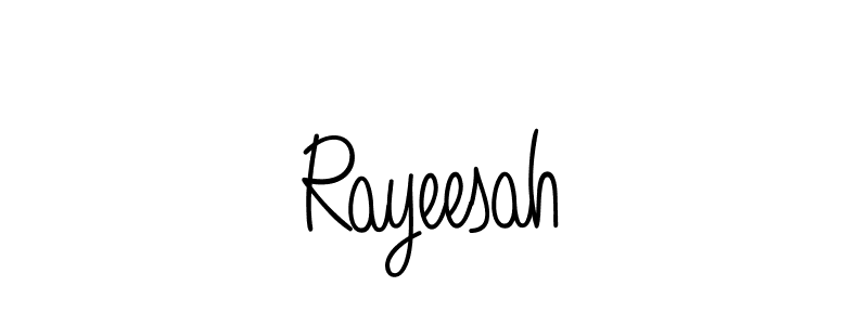 Use a signature maker to create a handwritten signature online. With this signature software, you can design (Angelique-Rose-font-FFP) your own signature for name Rayeesah. Rayeesah signature style 5 images and pictures png