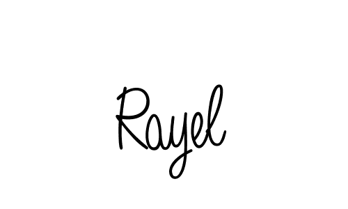 How to make Rayel name signature. Use Angelique-Rose-font-FFP style for creating short signs online. This is the latest handwritten sign. Rayel signature style 5 images and pictures png