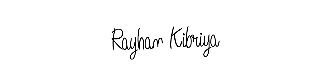 You should practise on your own different ways (Angelique-Rose-font-FFP) to write your name (Rayhan Kibriya) in signature. don't let someone else do it for you. Rayhan Kibriya signature style 5 images and pictures png