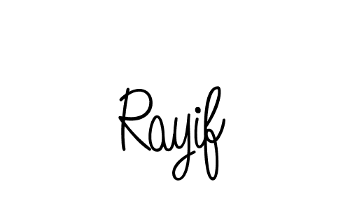 You should practise on your own different ways (Angelique-Rose-font-FFP) to write your name (Rayif) in signature. don't let someone else do it for you. Rayif signature style 5 images and pictures png