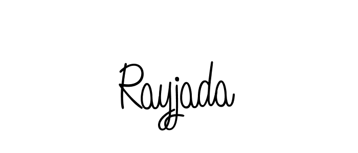 How to make Rayjada name signature. Use Angelique-Rose-font-FFP style for creating short signs online. This is the latest handwritten sign. Rayjada signature style 5 images and pictures png