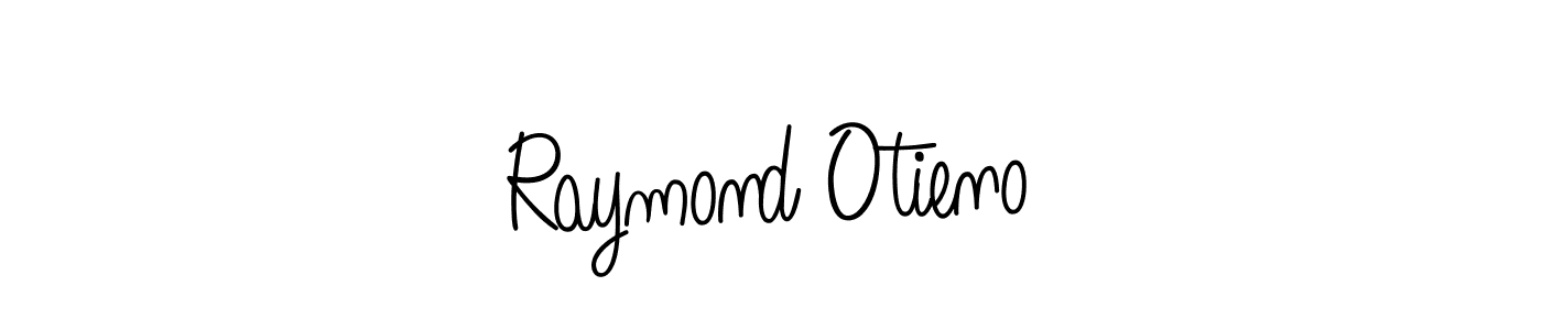 How to make Raymond Otieno name signature. Use Angelique-Rose-font-FFP style for creating short signs online. This is the latest handwritten sign. Raymond Otieno signature style 5 images and pictures png