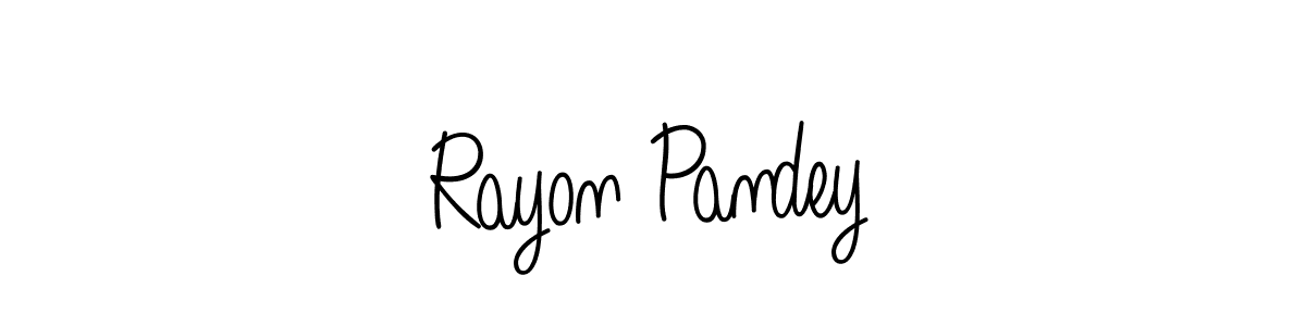 Create a beautiful signature design for name Rayon Pandey. With this signature (Angelique-Rose-font-FFP) fonts, you can make a handwritten signature for free. Rayon Pandey signature style 5 images and pictures png