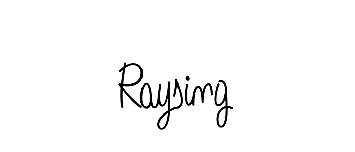 The best way (Angelique-Rose-font-FFP) to make a short signature is to pick only two or three words in your name. The name Raysing include a total of six letters. For converting this name. Raysing signature style 5 images and pictures png