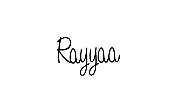 Use a signature maker to create a handwritten signature online. With this signature software, you can design (Angelique-Rose-font-FFP) your own signature for name Rayyaa. Rayyaa signature style 5 images and pictures png