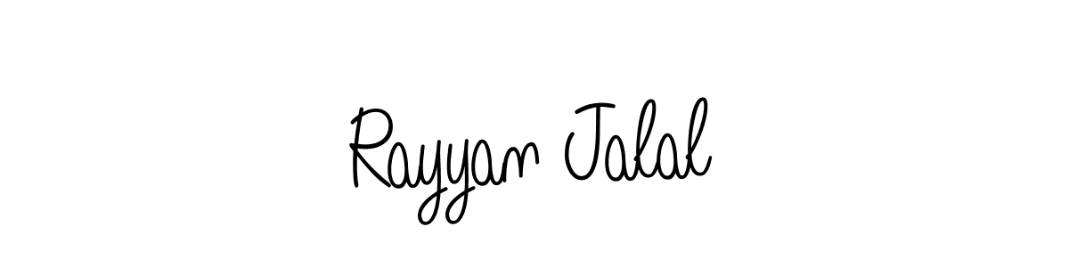 How to make Rayyan Jalal signature? Angelique-Rose-font-FFP is a professional autograph style. Create handwritten signature for Rayyan Jalal name. Rayyan Jalal signature style 5 images and pictures png