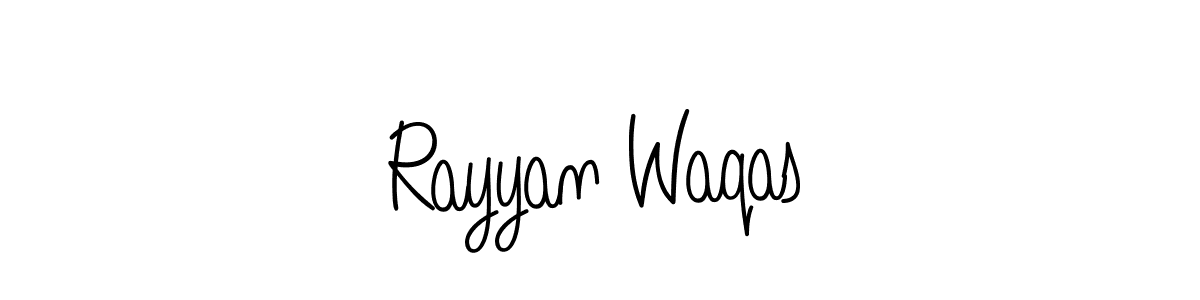 Make a beautiful signature design for name Rayyan Waqas. With this signature (Angelique-Rose-font-FFP) style, you can create a handwritten signature for free. Rayyan Waqas signature style 5 images and pictures png