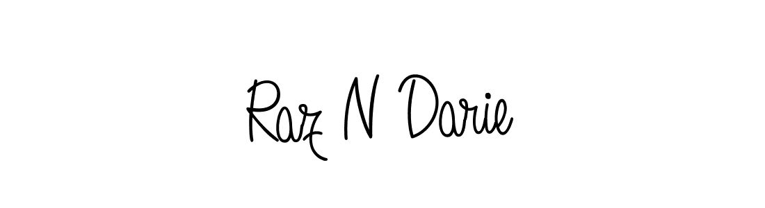 Create a beautiful signature design for name Raz N Darie. With this signature (Angelique-Rose-font-FFP) fonts, you can make a handwritten signature for free. Raz N Darie signature style 5 images and pictures png