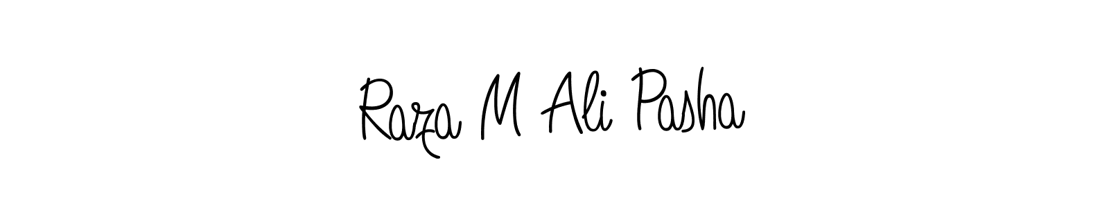 You should practise on your own different ways (Angelique-Rose-font-FFP) to write your name (Raza M Ali Pasha) in signature. don't let someone else do it for you. Raza M Ali Pasha signature style 5 images and pictures png