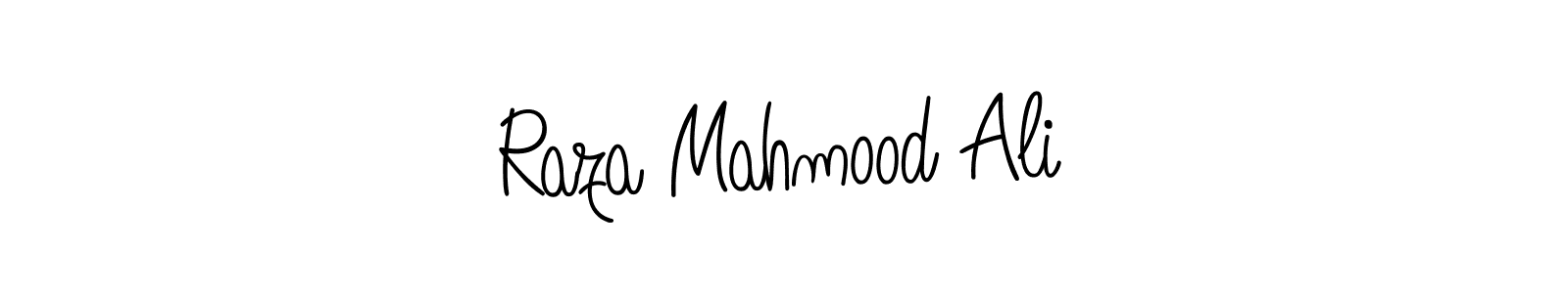 How to make Raza Mahmood Ali name signature. Use Angelique-Rose-font-FFP style for creating short signs online. This is the latest handwritten sign. Raza Mahmood Ali signature style 5 images and pictures png