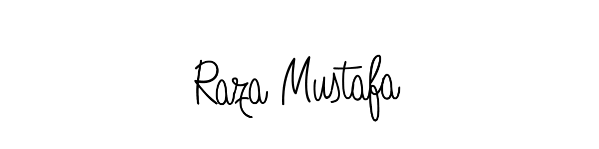Use a signature maker to create a handwritten signature online. With this signature software, you can design (Angelique-Rose-font-FFP) your own signature for name Raza Mustafa. Raza Mustafa signature style 5 images and pictures png
