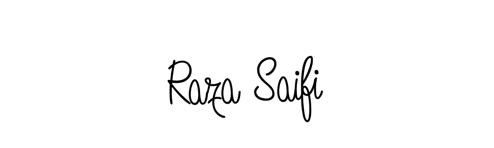 Raza Saifi stylish signature style. Best Handwritten Sign (Angelique-Rose-font-FFP) for my name. Handwritten Signature Collection Ideas for my name Raza Saifi. Raza Saifi signature style 5 images and pictures png