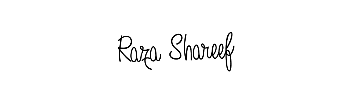 You should practise on your own different ways (Angelique-Rose-font-FFP) to write your name (Raza Shareef) in signature. don't let someone else do it for you. Raza Shareef signature style 5 images and pictures png