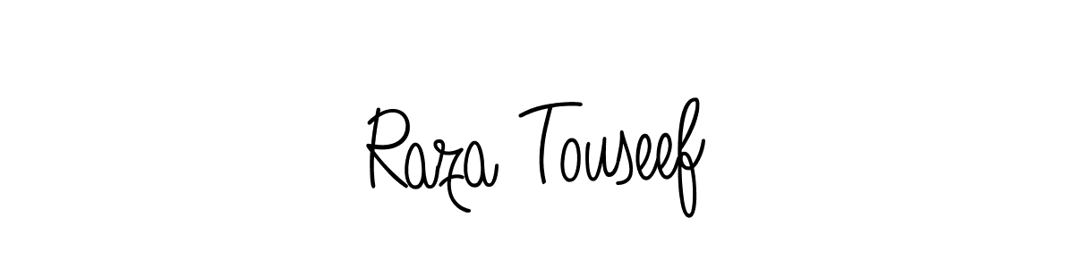 if you are searching for the best signature style for your name Raza Touseef. so please give up your signature search. here we have designed multiple signature styles  using Angelique-Rose-font-FFP. Raza Touseef signature style 5 images and pictures png