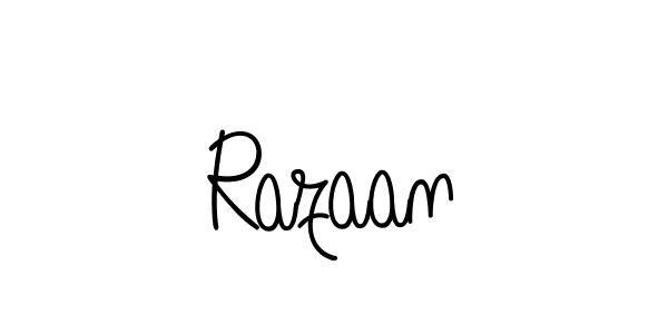 Razaan stylish signature style. Best Handwritten Sign (Angelique-Rose-font-FFP) for my name. Handwritten Signature Collection Ideas for my name Razaan. Razaan signature style 5 images and pictures png