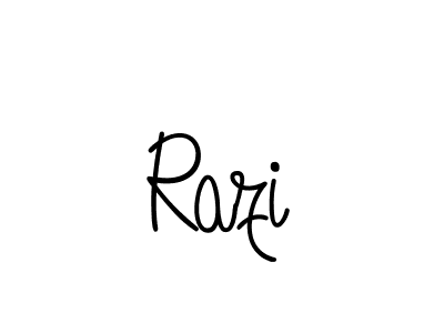 Razi stylish signature style. Best Handwritten Sign (Angelique-Rose-font-FFP) for my name. Handwritten Signature Collection Ideas for my name Razi. Razi signature style 5 images and pictures png
