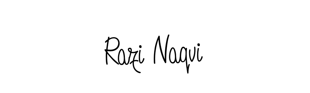 Razi Naqvi stylish signature style. Best Handwritten Sign (Angelique-Rose-font-FFP) for my name. Handwritten Signature Collection Ideas for my name Razi Naqvi. Razi Naqvi signature style 5 images and pictures png