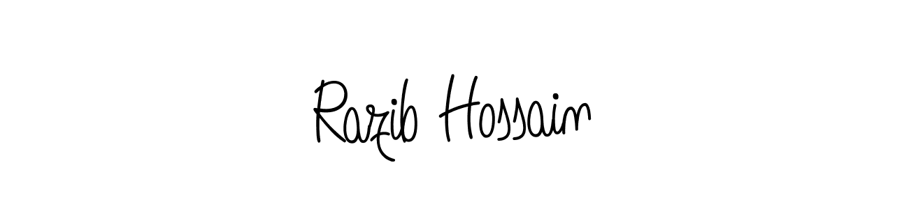 Design your own signature with our free online signature maker. With this signature software, you can create a handwritten (Angelique-Rose-font-FFP) signature for name Razib Hossain. Razib Hossain signature style 5 images and pictures png