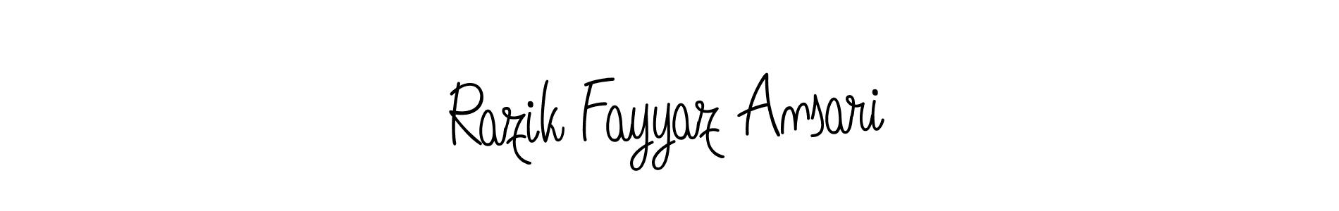 Check out images of Autograph of Razik Fayyaz Ansari name. Actor Razik Fayyaz Ansari Signature Style. Angelique-Rose-font-FFP is a professional sign style online. Razik Fayyaz Ansari signature style 5 images and pictures png