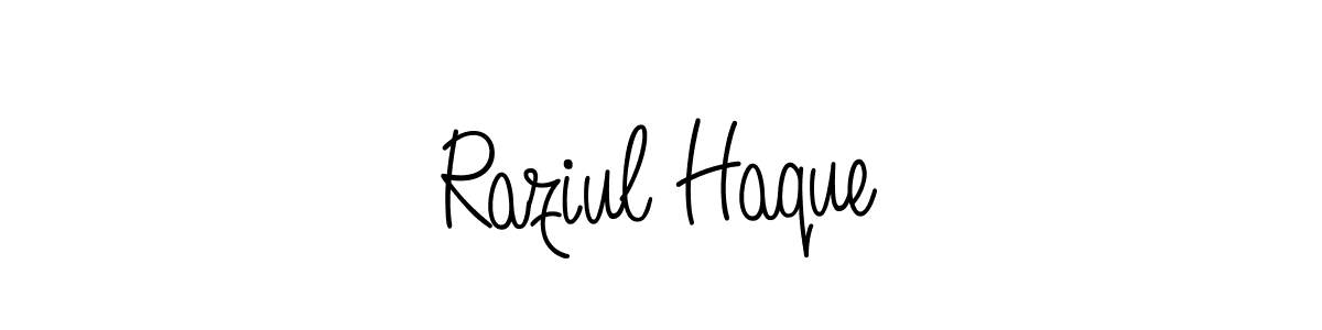 How to make Raziul Haque signature? Angelique-Rose-font-FFP is a professional autograph style. Create handwritten signature for Raziul Haque name. Raziul Haque signature style 5 images and pictures png
