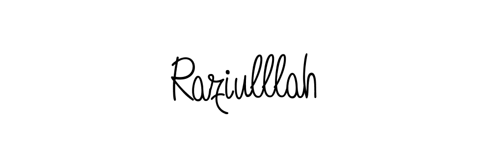 Create a beautiful signature design for name Raziulllah. With this signature (Angelique-Rose-font-FFP) fonts, you can make a handwritten signature for free. Raziulllah signature style 5 images and pictures png