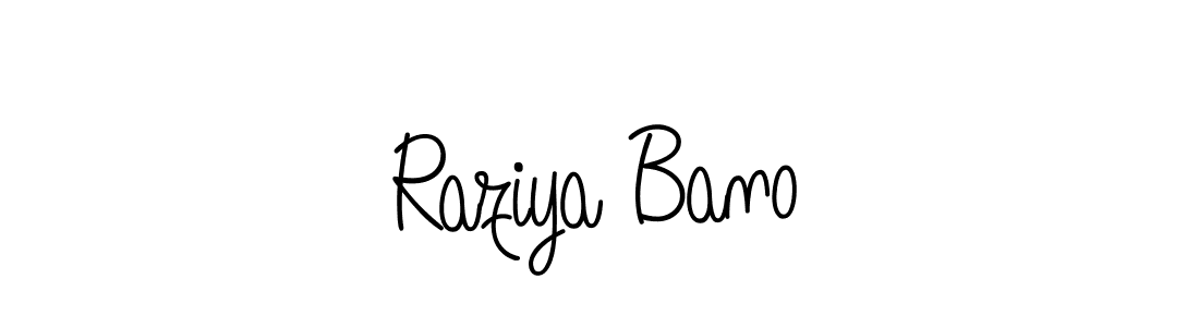if you are searching for the best signature style for your name Raziya Bano. so please give up your signature search. here we have designed multiple signature styles  using Angelique-Rose-font-FFP. Raziya Bano signature style 5 images and pictures png