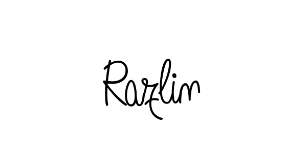 Razlin stylish signature style. Best Handwritten Sign (Angelique-Rose-font-FFP) for my name. Handwritten Signature Collection Ideas for my name Razlin. Razlin signature style 5 images and pictures png