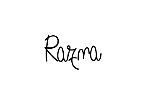 Razna stylish signature style. Best Handwritten Sign (Angelique-Rose-font-FFP) for my name. Handwritten Signature Collection Ideas for my name Razna. Razna signature style 5 images and pictures png