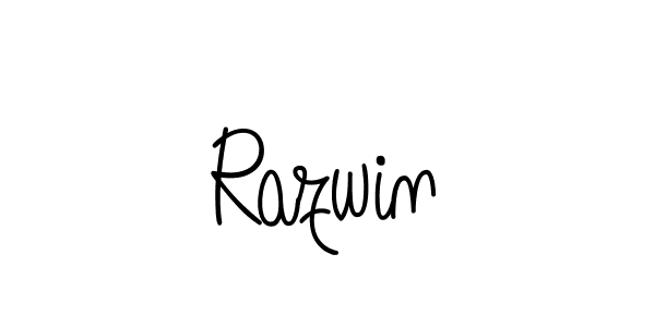 Create a beautiful signature design for name Razwin. With this signature (Angelique-Rose-font-FFP) fonts, you can make a handwritten signature for free. Razwin signature style 5 images and pictures png